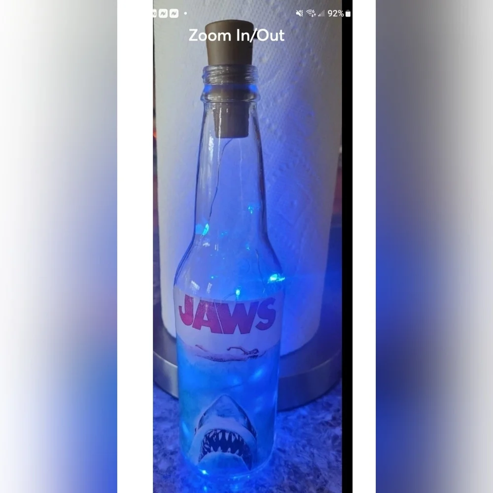 JAWS 50th anniversary collectible bottles with Led Cork Lights